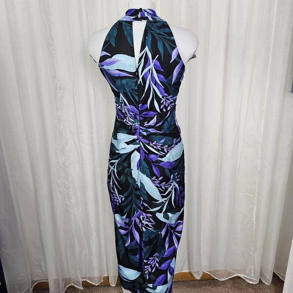 Kobi Halperin Ruth Botanical Print Front Twist Halter Dress Size 6 - Picture 10 of 14